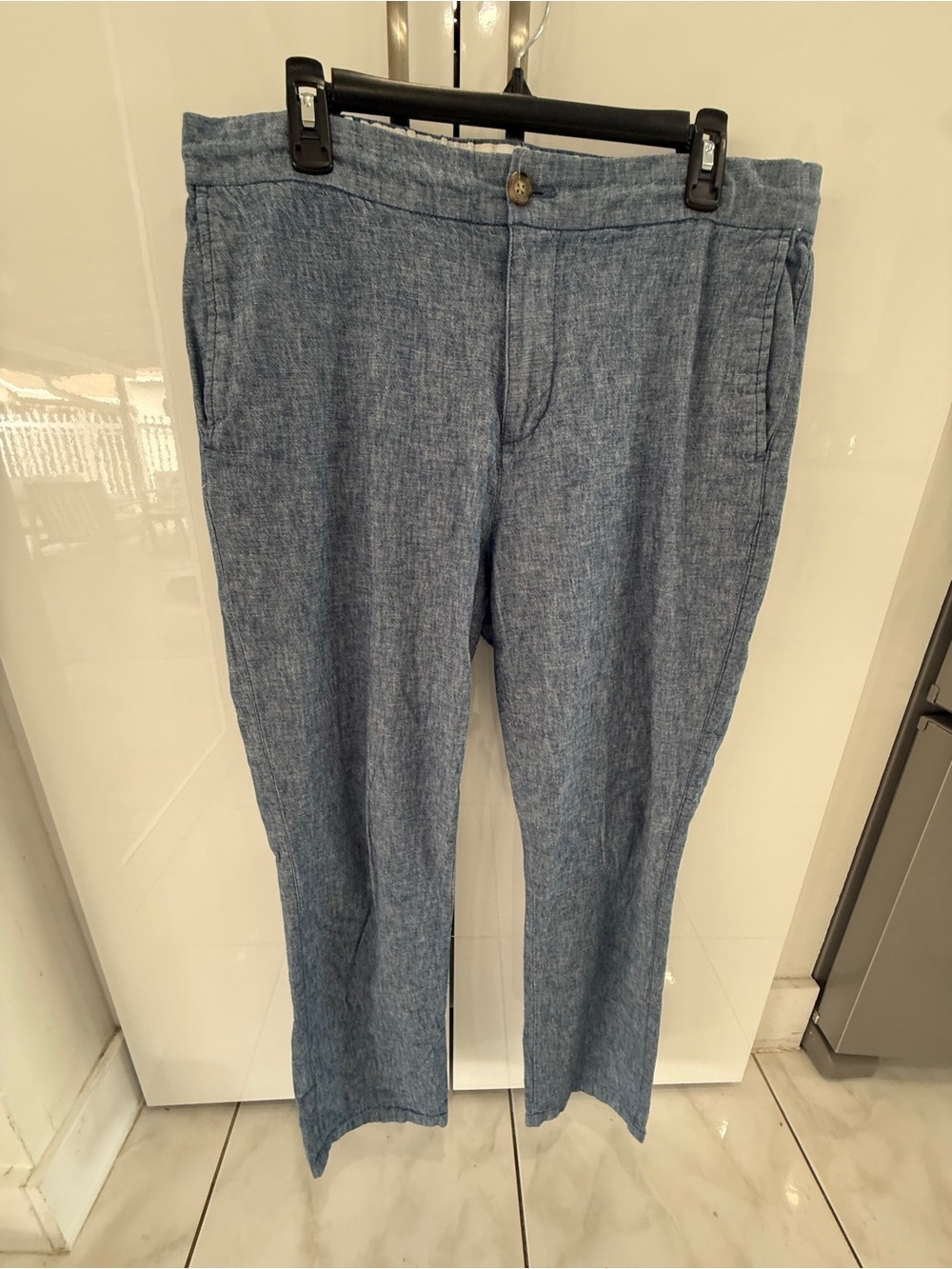 Old Navy Light Blue Linen-Blend Pants